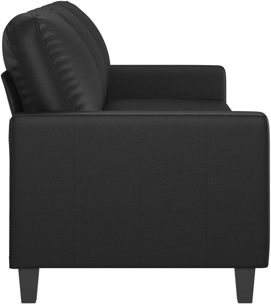 Générique Canapé à 3 Places Noir 180 cm Similicuir,Meubles,Canapés,30.2 kg,Noir,359142