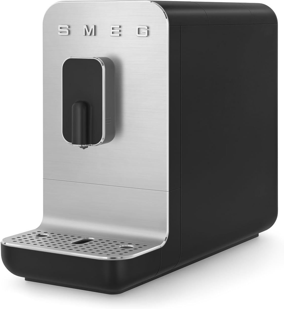 Smeg, Machine à Café Expresso Automatique BCC11BLMEU, Broyeur à grain intégré, Système Thermoblock, Réservoir d'Eau 1,4 L, Bac Récupérateur Amovible, Dimensions Compactes, 1350W, Noir