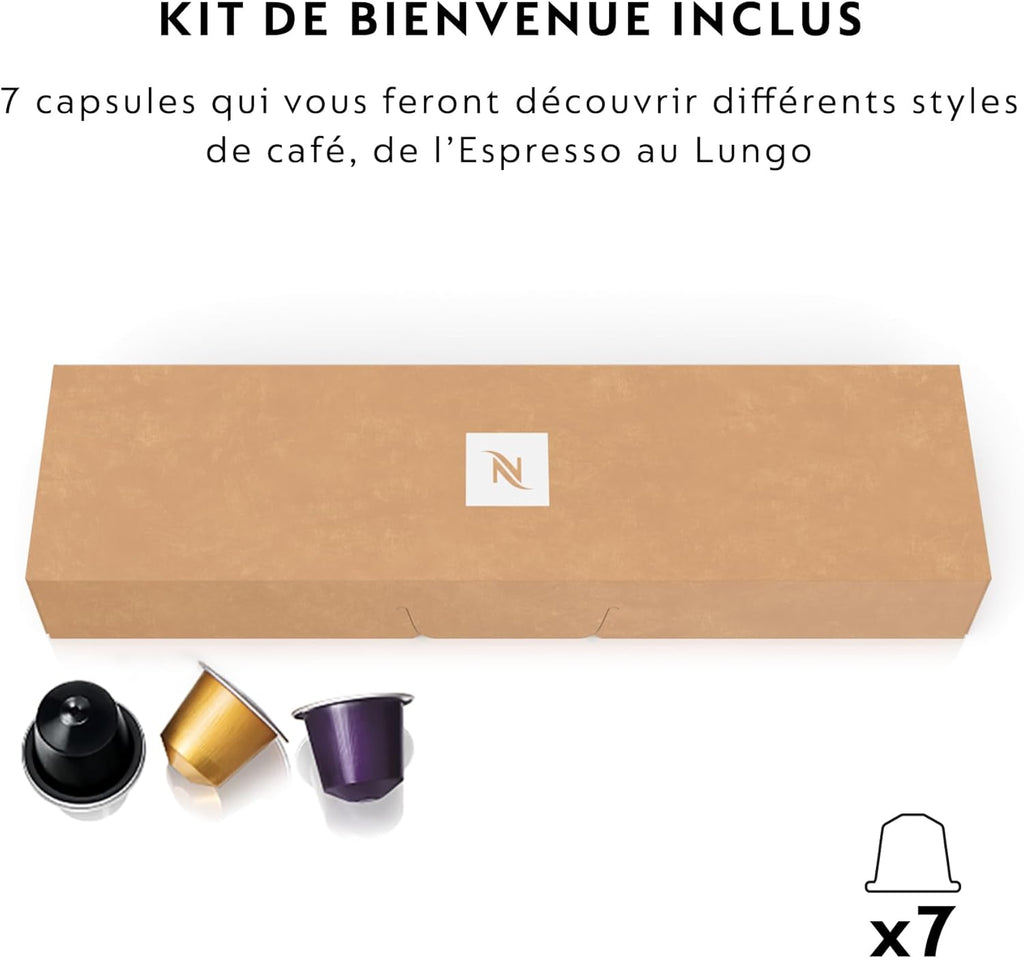 De'Longhi Nespresso Lattissima One Evo EN510.W, Machine a Café Capsule, Expresso et Cappuccino, 1450W, Blanc