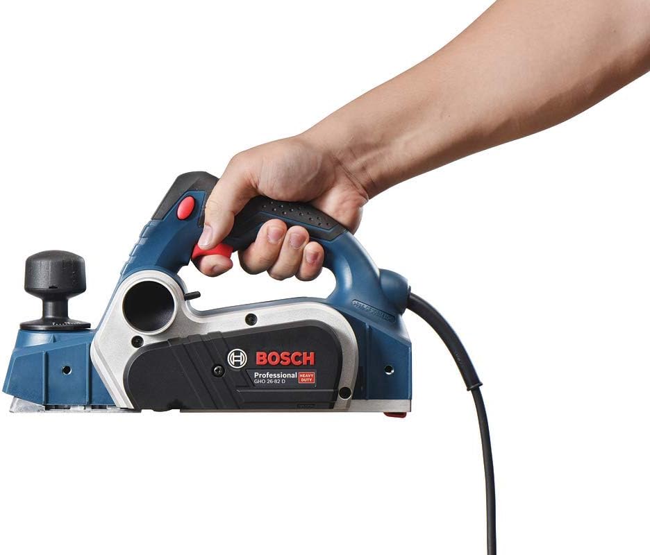 Bosch Professional rabot GHO 26-82 D (puissance 710 W, avec butée parallèle, clé six pans mâle de 2,5 mm, sac à poussière en tissu, coffret de transport)