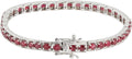 Harry Ivens Bracelet pour femme en Argent Sterling 925 rhodié Avec rubis
