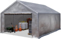 TOOLPORT Tente de Stockage 3x6 m Hangar de Stockage Abri Tente de Garage Bâche PE 350 N étanche à l'eau en Gris