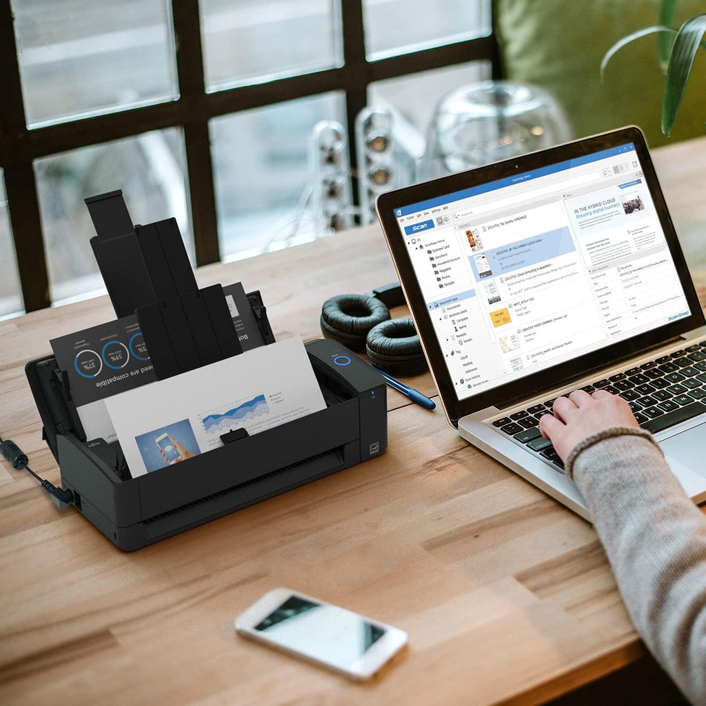 ScanSnap iX1300 - Scanner the document automatique - Noir - Formats papier standards de la carte de visite au format A4, recto verso, USB 3.2 et WiFi