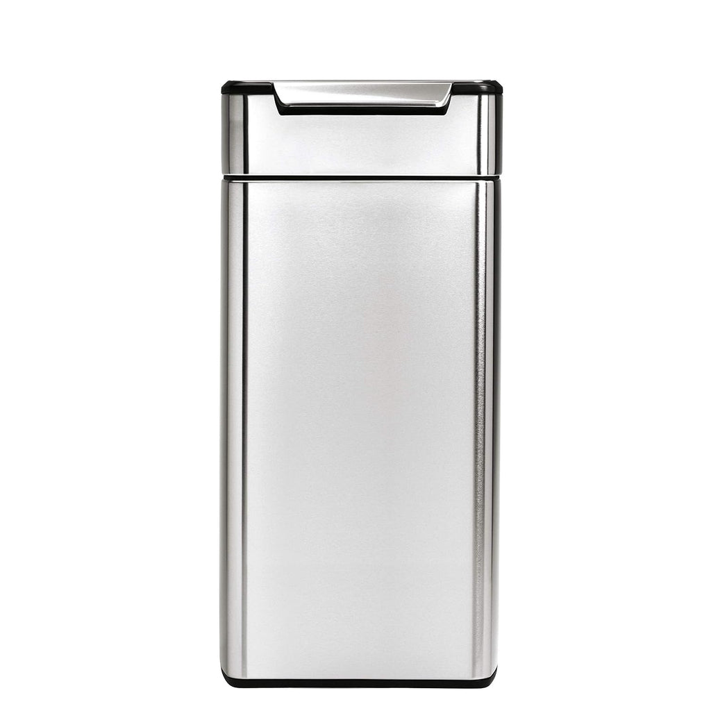 simplehuman CW2015 poubelle rectangulaire à touch-bar, poubelle de cuisine, acier inoxydable brossé, 30 litres
