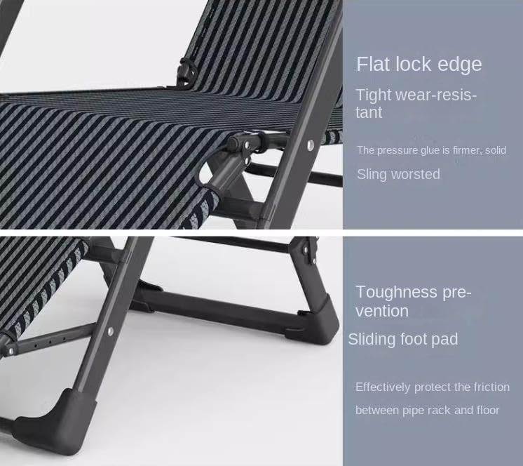 DANNMPX Chaise Longue Fauteuil Inclinable Pliant De Salon Patio Siège Bureau Balcon Chaise Portative pour Le Intérieur Extérieur Pliante Relaxation B