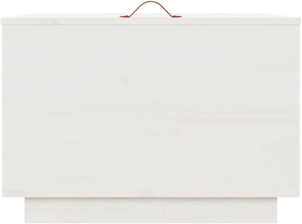 Foknhdi Lot de 3 caisses de rangement en bois de pin blanc 57 × 55 × 40/45 × 43 × 30/35 × 33 × 20 cm empilables avec poignée