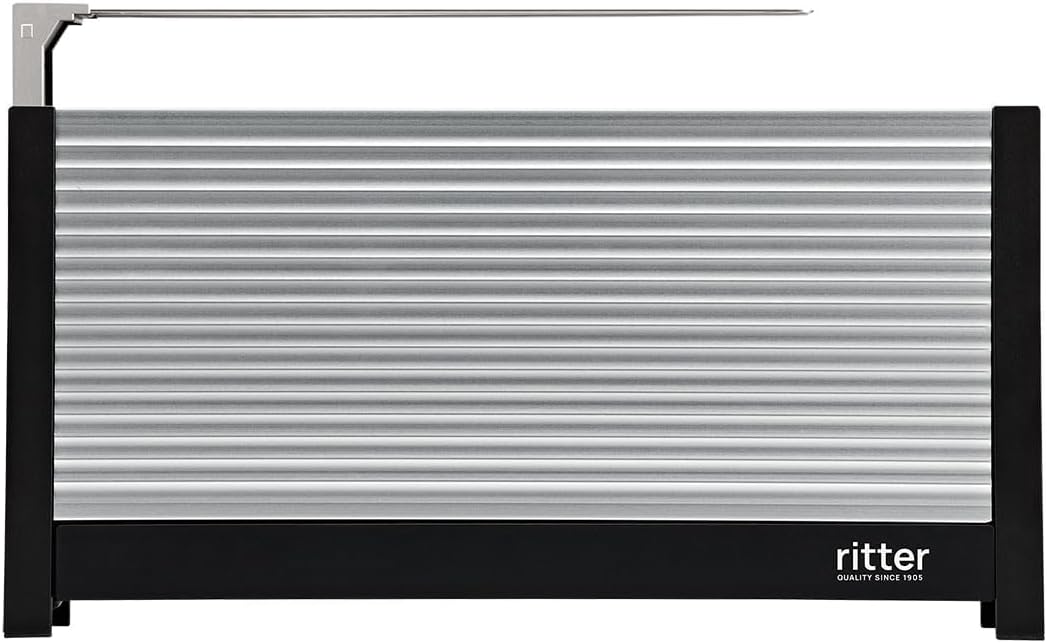 ritter volcano 3, grille-pain compact à 2 fentes longues avec réchauffe-pain, fabriqué en Allemagne