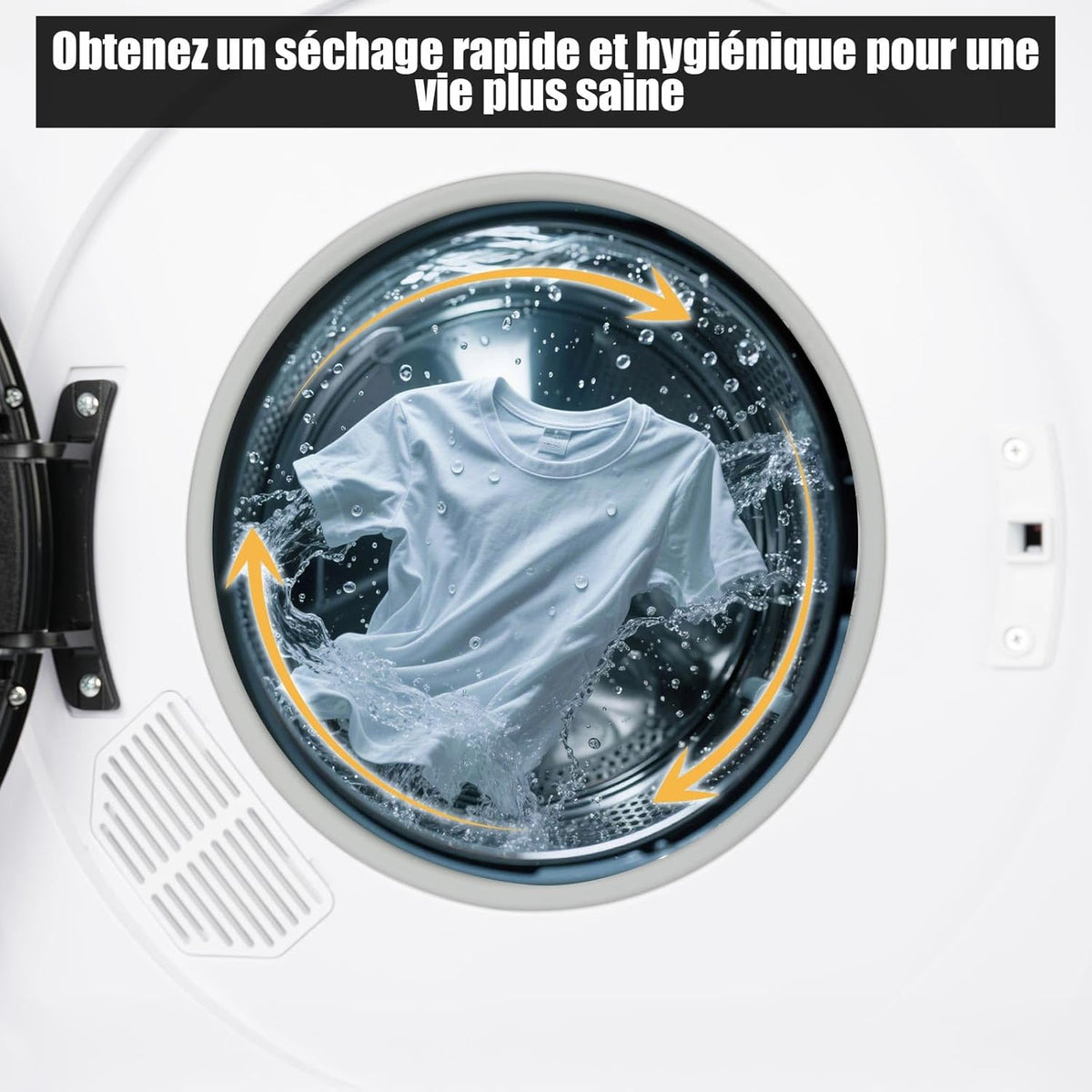LEADZM sèche-linge pompe a chaleur 1000W 3KG,sèche linge portable pour appartements, maison, dortoir,49 x 43 x 61 cm