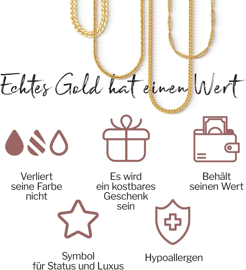 EDELIND Boucles d'Oreilles Rondes 30 mm Or Jaune 750 585 375 333 Largeur 2 mm Bijoux Femme avec Boîte Cadeau Bijoux