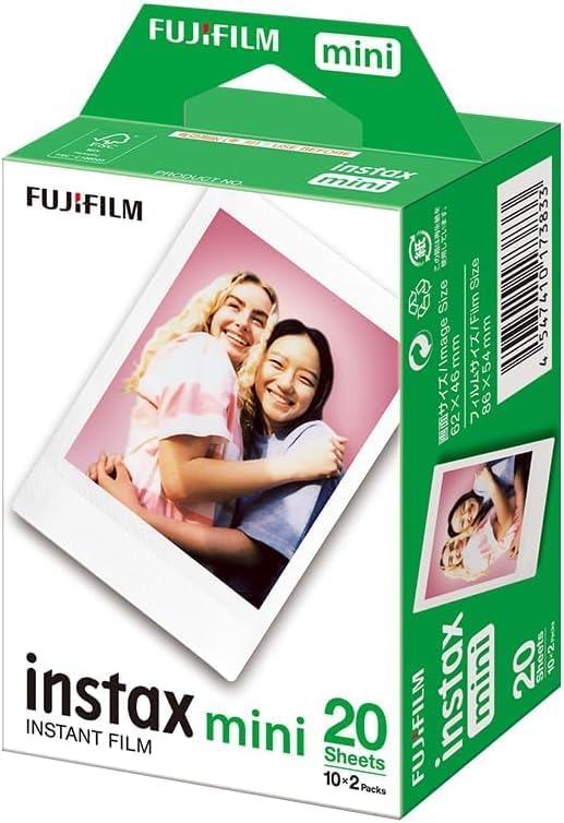instax Mini Evo Marron Appareil Photo et imprimante avec écran LCD de 2,7 Pouces et Fujifilm instax - Twin Films pour Mini - 86 x 54 mm - 10 Feuilles x 2 Paquets 20 Feuilles