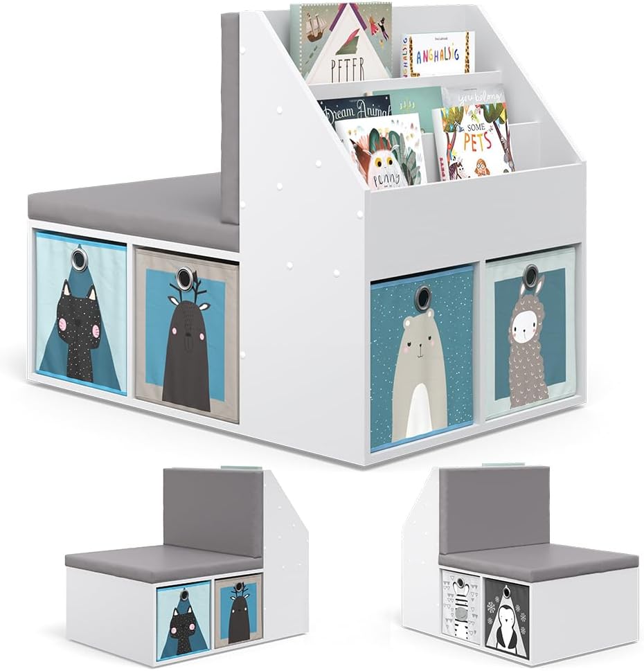 Vicco bibliothèque Enfant Onix, Blanc, 97.1 x 78.4 cm