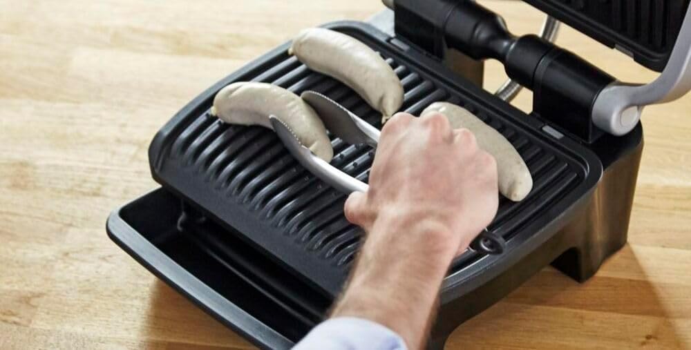 Tefal Grill électrique de table, 12 programmes automatiques, Mode manuel, Fonction aliments congelés, 2000 W, Livret recettes OptiGrill Elite GC750D30