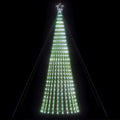 Festnight Arbre de Noël Cône Lumineuse avec Etoile Christmas Cone Tree Lights Sapin de Noël Guirlande Lumineux Intérieur Extérieur Décoration de Noël-Blanc froid-403 cm
