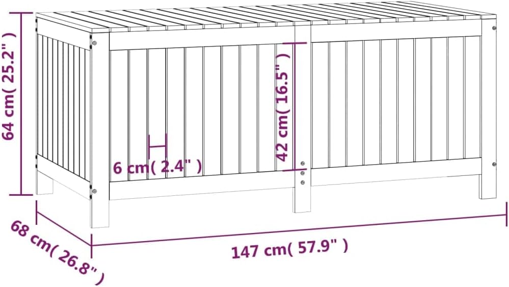 vidaXL Boîte de Rangement de Jardin, Coffre à Outils avec Couvercle, Bac de Rangement, Organisateur de Salon Chambre, Moderne, Gris Bois de Pin Massif
