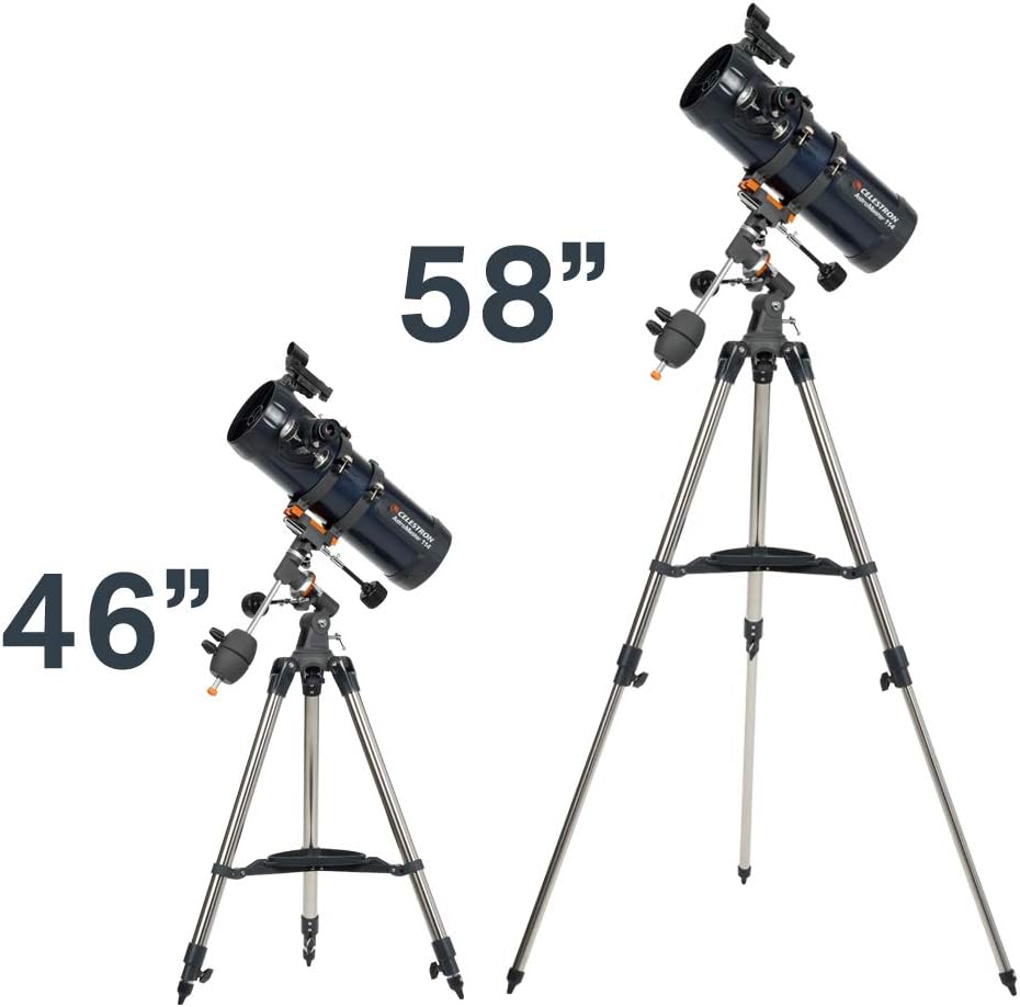 Celestron 31042 AstroMaster 114EQ Newtonian Reflector Telescope, Dark Blue