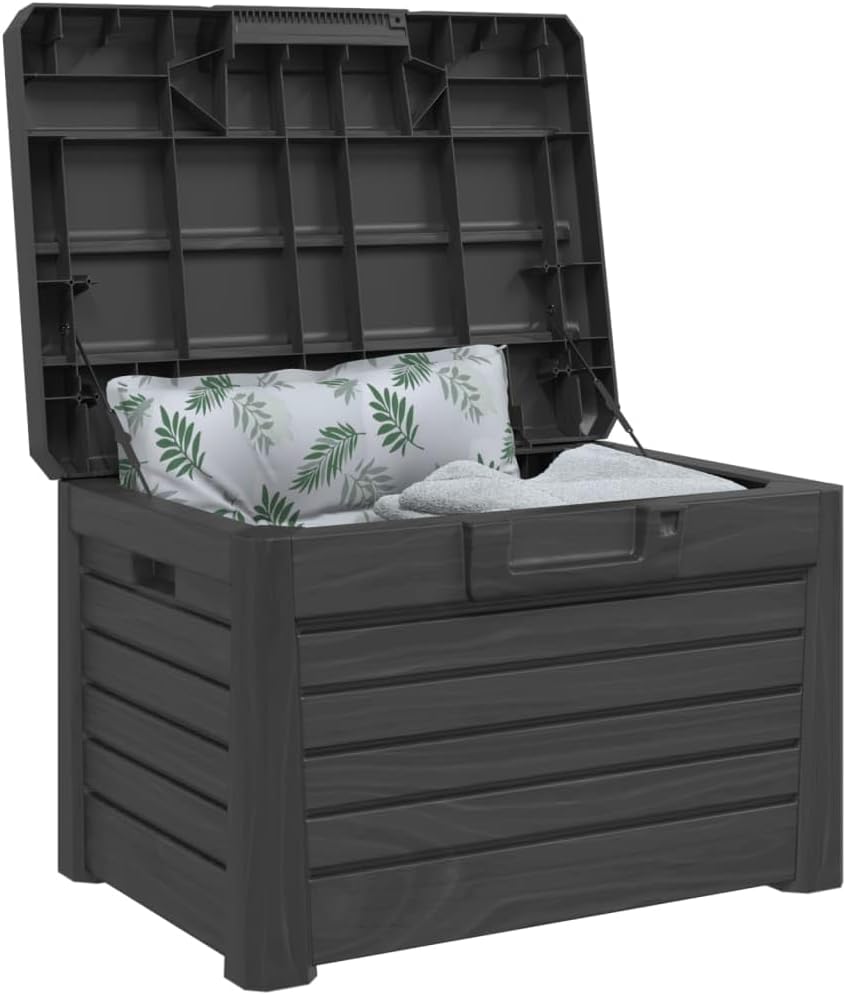 LXYZWRW Boîtes de rangement d'extérieur en polypropylène Anthracite 73 x 50,5 x 46,5 cm