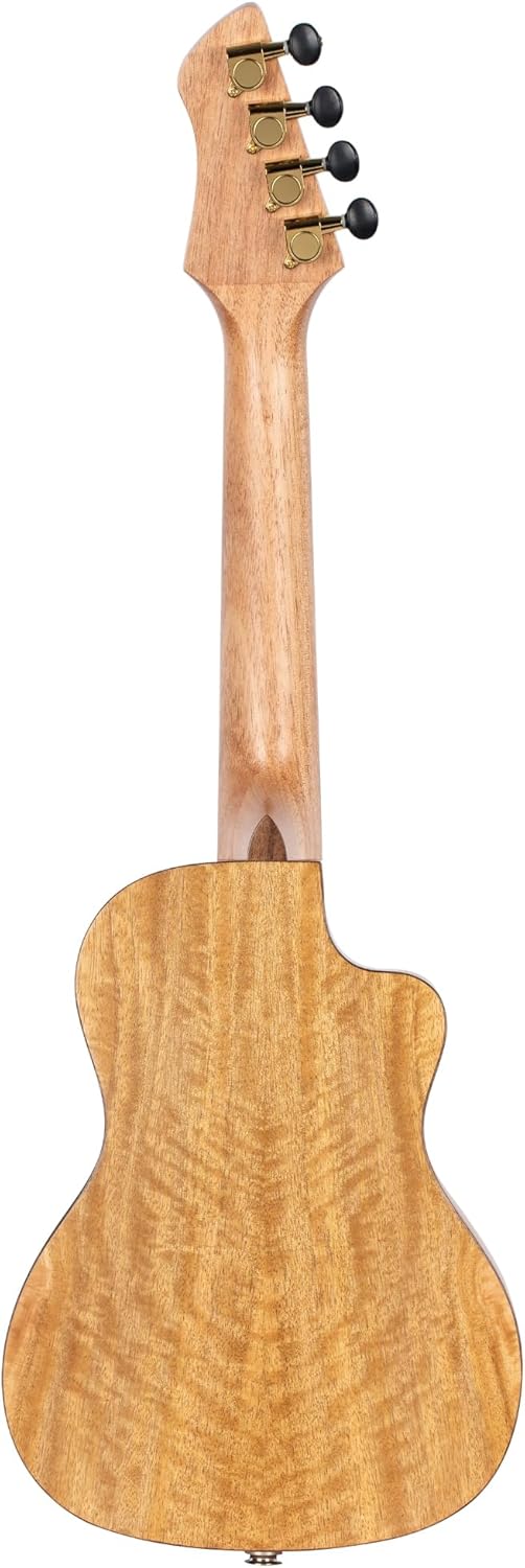 Ortega Guitars Ukulélé Concert Gaucher – Électro-Acoustique – Série Horizon – Housse Incluse – Manguier, Naturel (RUMG-CE-L)
