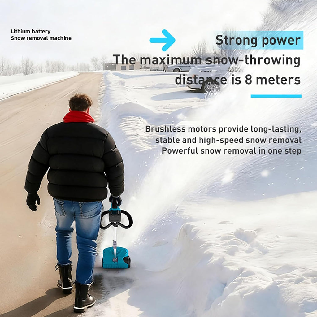 Machine à Déneiger, Pelle à Neige Pliable sans Fil avec 2 Batteries Et Manche Télescopique, Largeur De Déblaiement 35 Cm, épaisseur 20 Cm, Machine à Neige Portable Légère pour L'extérieur, 1 Battery