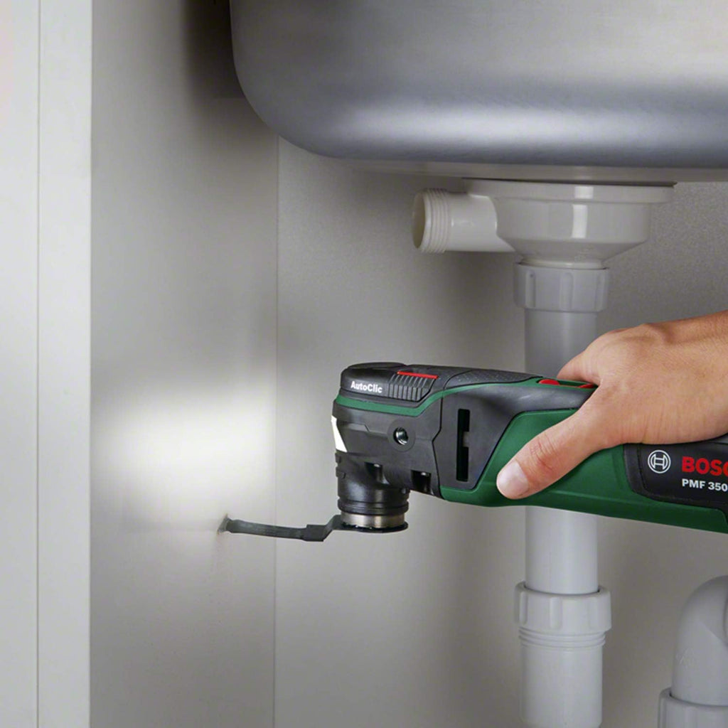 Outil multifonctions Bosch - PMF 350 CES (350W, livrés avec accessoires, interface Starlock et Starlockplus) & Bosch 2608661695 Set de 4 pièces pour carrelage