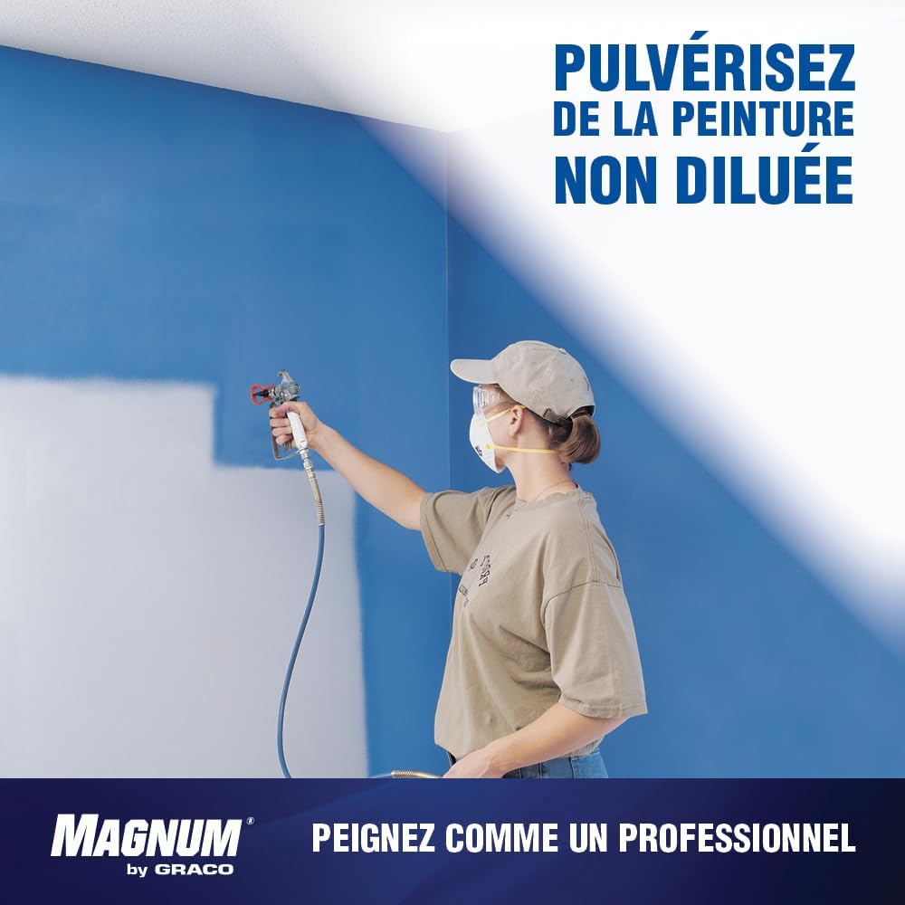 Magnum by Graco 17C243 Pistolet à Peinture airless A20 Plus, Usage Domestique (débit 0,9 l/Min, Pression Max. 207 Bars), Bleu