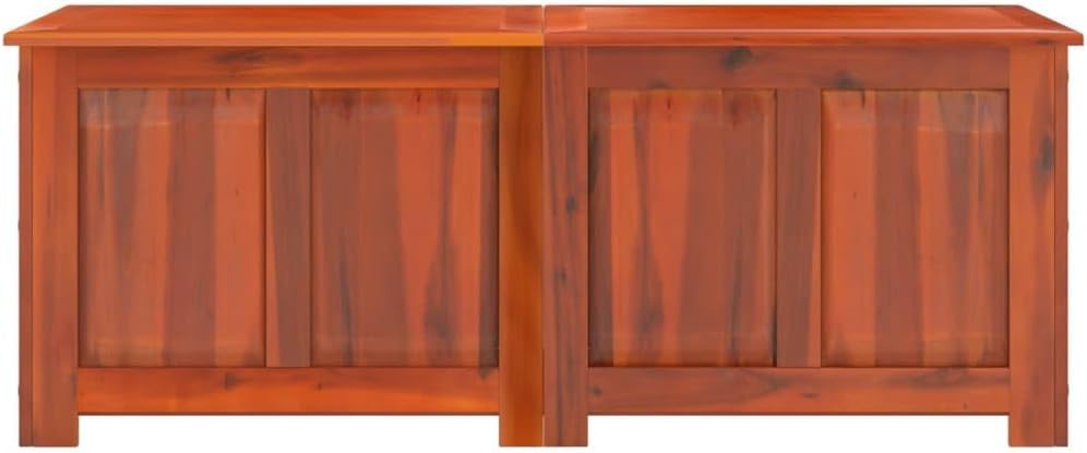 vidaXL Coffre de Rangement avec Couvercle, Boîte à Jouets, Armoire de Rangement, Organisateur de Salon Couloir, Marron Bois Massif d'Acacia