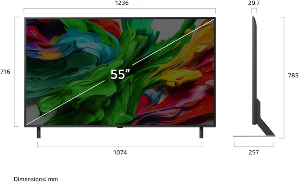 LG TV QNED Evo AI 2025 | 55QNED85A | 55'' (139 cm) | MiniLED 120Hz | Processeur α8 AI 4K Gen2 |Dolby Vision | Alexa