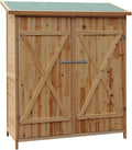 Wiltec Abri de Jardin XXL – 1380 x 655 x 1600 mm – en Bois – avec Toit en Bitume et 2 Portes – Cabane Remise pour Rangement Outils pour Jardin, Terrasse & Balcon
