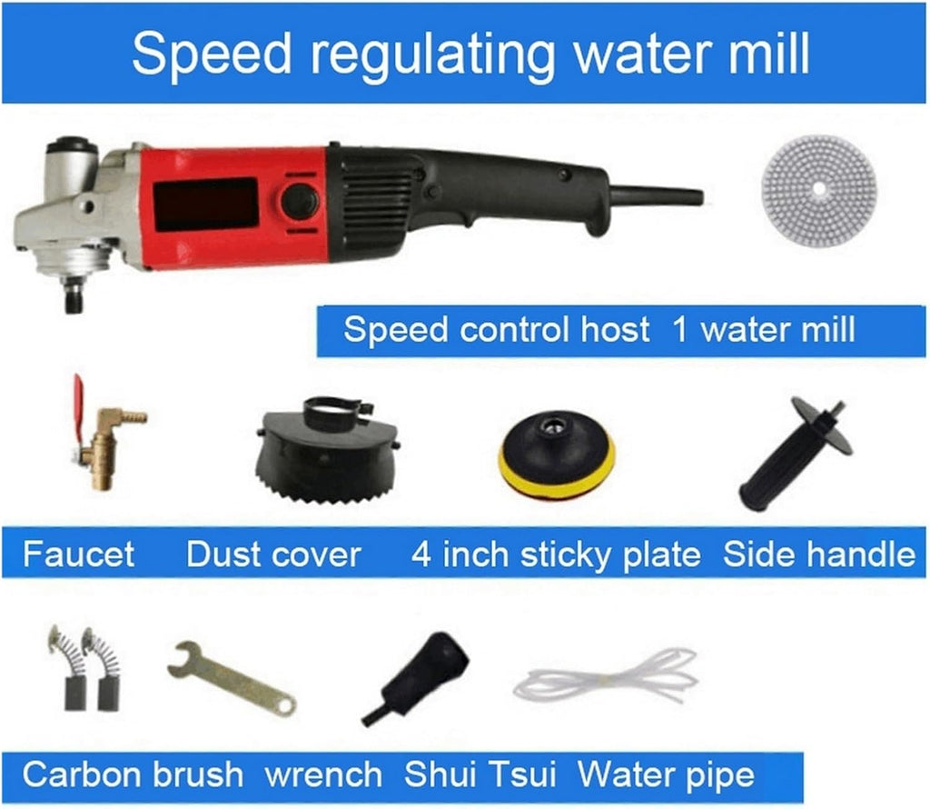 Polisseuse Orbitale Machine de polissage 1400W polisseuse humide meuleuse Kit granit marbre grès électrique outil