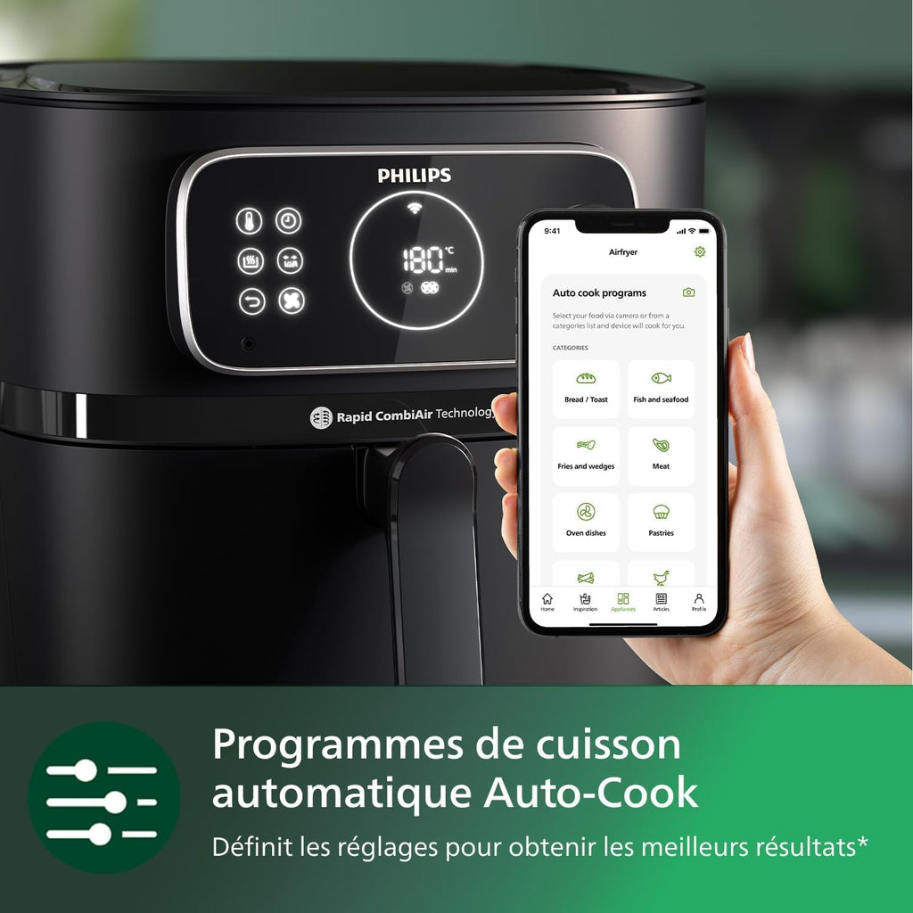 Philips Airfryer Combi 7000 Series XXL - 8.3 L (2 kg), 22-in-1 Airfryer, Wi-Fi Connectivity, Auto-Cook Automatic Cooking Programs