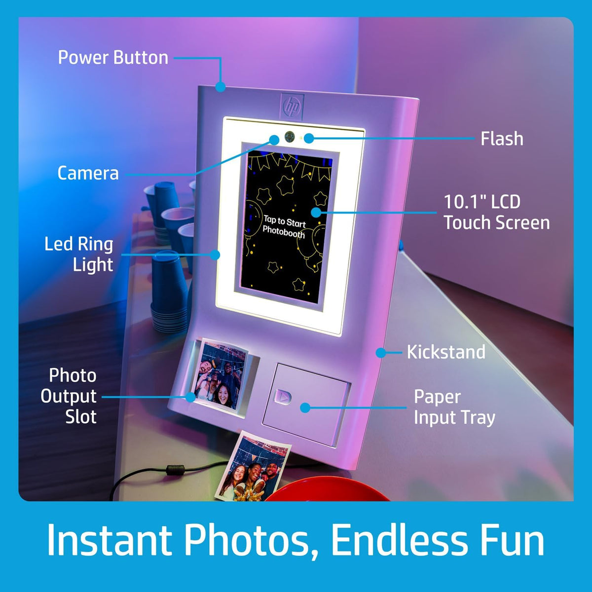 Sprocket Photomaton Machine Imprimante Photo Instantanée Couleur (Blanc) Starter Bundle + Papier Zink (100 Feuilles) + Étui de Transport Rembourré