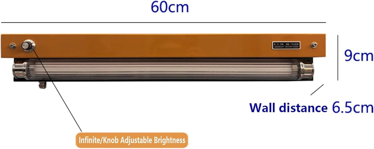 Lampe de coiffeuse de style rétro avec bouton à intensité variable, éclairage de salle de bain nostalgique pour miroir, solution élégante