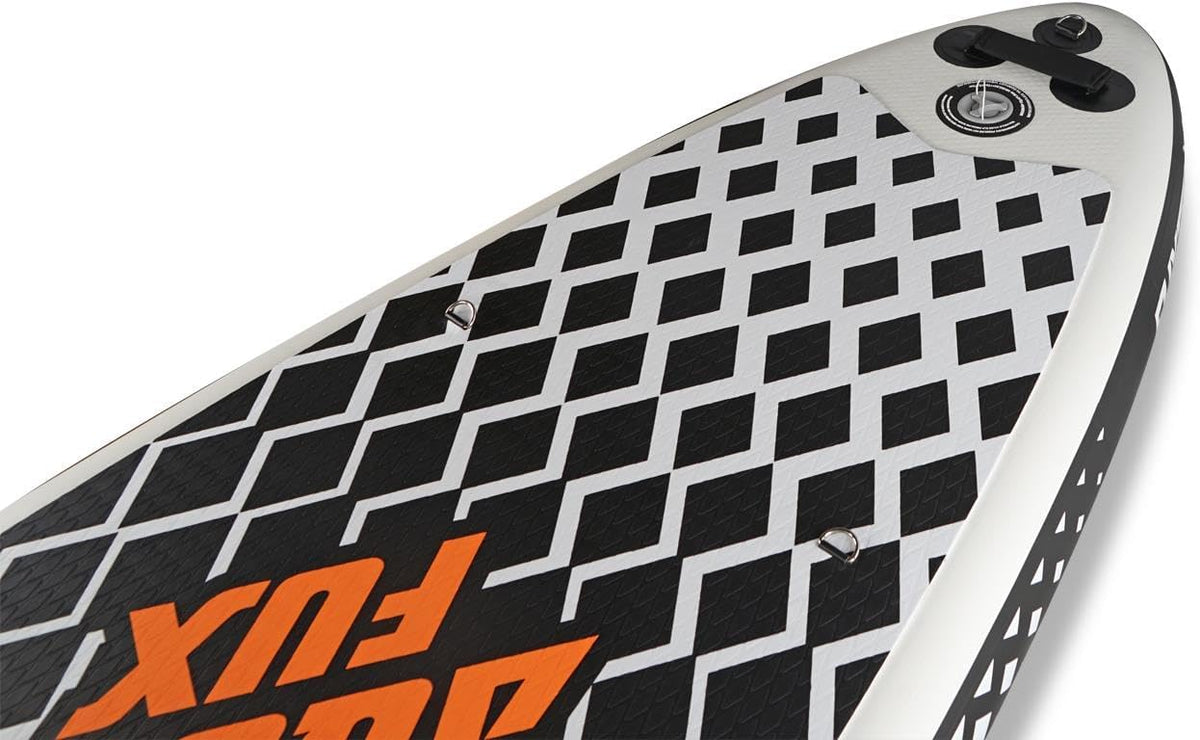 Fuxtec Kit de Planche de Sup Gonflable - Planche de Stand up Paddle 320 x 81 x 15 cm avec 3 ailerons - Planche de Tourisme Charge jusqu'à 150 kg - Sac de Rangement Inclus