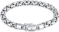 kuzzoi Bracelet Argent 925, Bracelet massif, 7 mm, longueur 19 cm/21 cm/23 cm, dans boîte à bijoux, 335113
