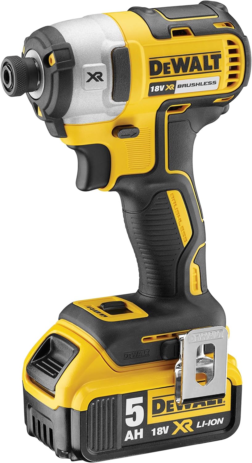Kit 4 Outils XR 18V, 5Ah Lithium Ion BL avec Perceuse-Visseuse, Visseuse à Chocs, Meuleuse et Perforateur - DCK422P3-QW - Sans Fil - 3 Batteries et chargeur inclus - avec 2 Coffrets TSTAK