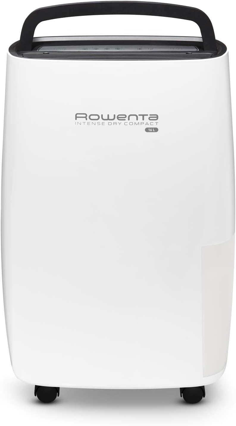 Rowenta Déshumidificateur Intense Dry Compact DH4236 16 L, avec mode de déshumidification automatique à 3 programmes, fonction Linen Dry, filtre, compact, fonctionnement silencieux