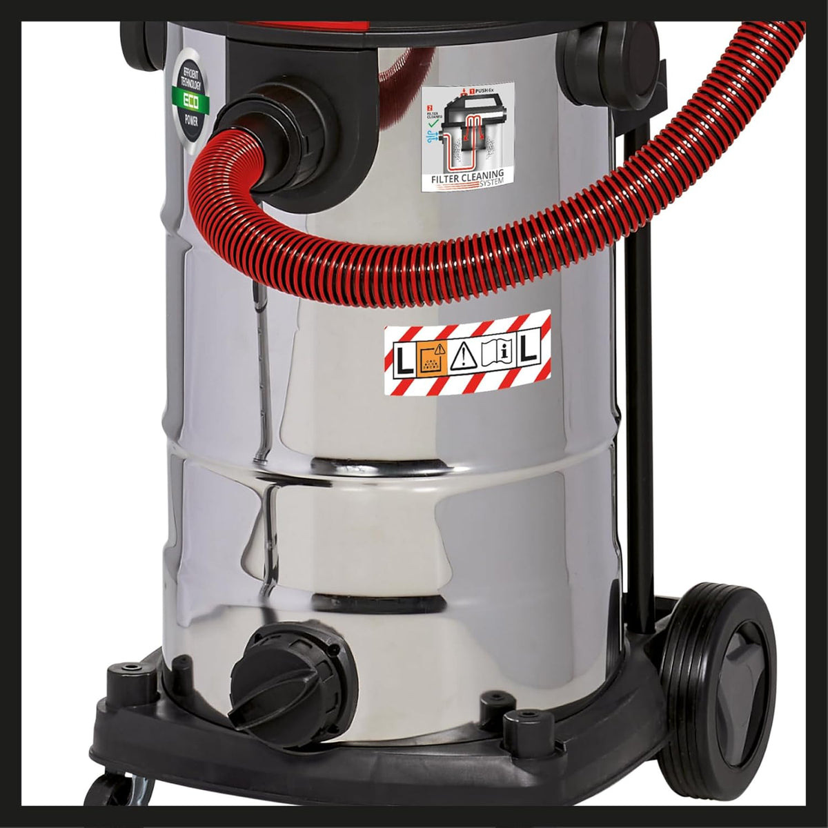 Einhell Aspirateur eaux et poussières Te-VC 2340 SACL (1 500 W, 225 mbar, Rayon d’Action 9 m, Filtre à Plis HEPA + système de Nettoyage du Filtre, cuve 40 l, Classe L, Prise asservie 1 900 W)