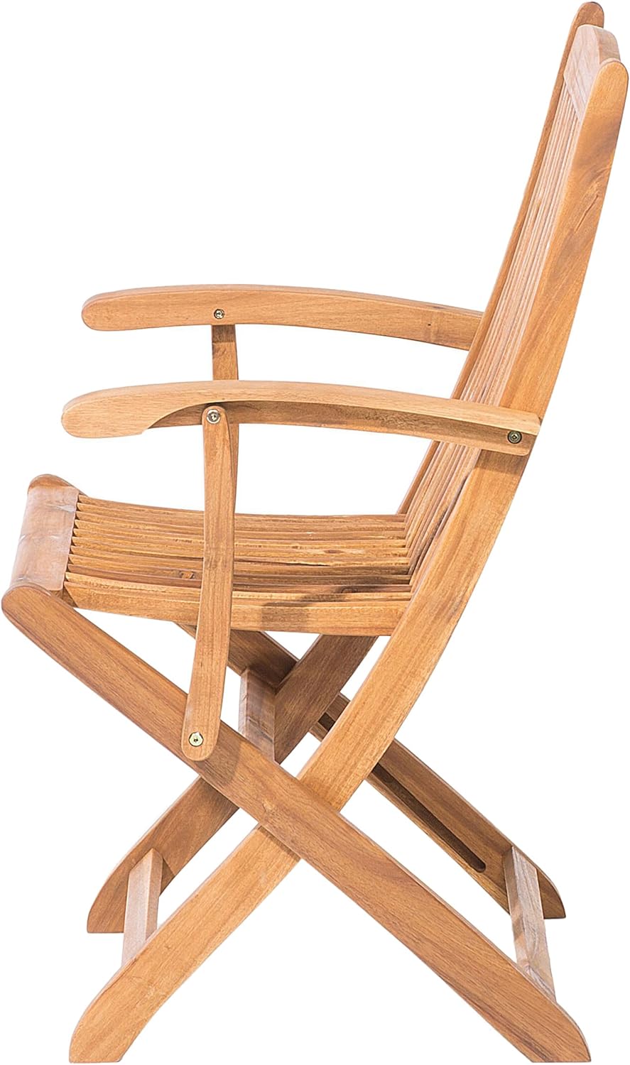 Lot de 2 Chaises de Jardin - Pliantes, en Bois d'Acacia Naturel