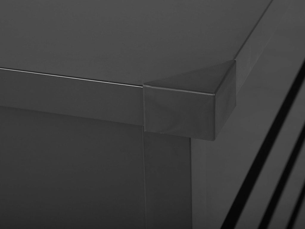 Coffre de Rangement Extérieur 100 x 62 cm 300 Litres en Acier Galvanisé Gris Foncé Idéal pour les Accessoires de Jardin Durable et Décoratif Beliani