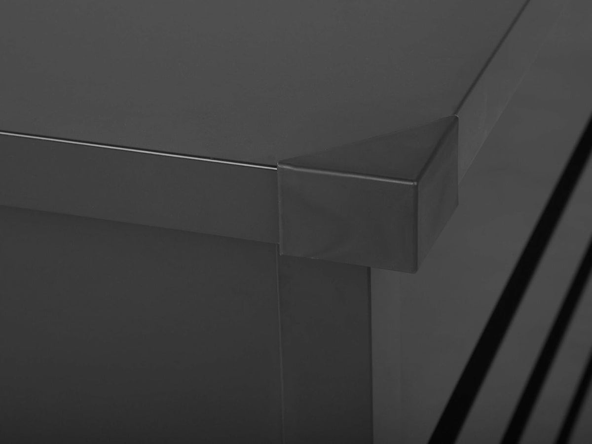 Coffre de Rangement Extérieur 100 x 62 cm 300 Litres en Acier Galvanisé Gris Foncé Idéal pour les Accessoires de Jardin Durable et Décoratif Beliani