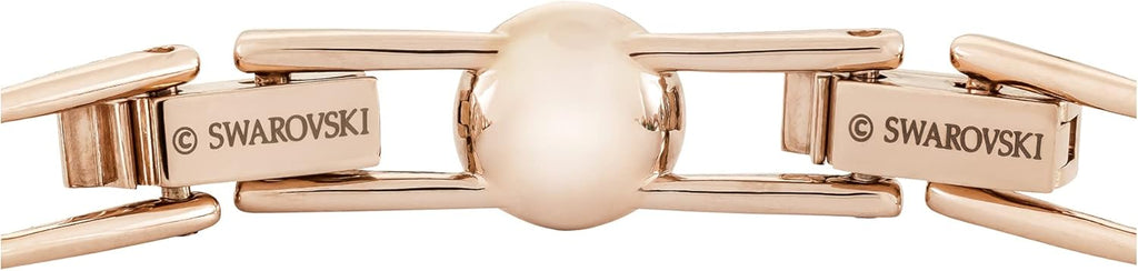 Bracelet Angelic Swarovski blanc, plaqué or rose (taille : 6 3/8")