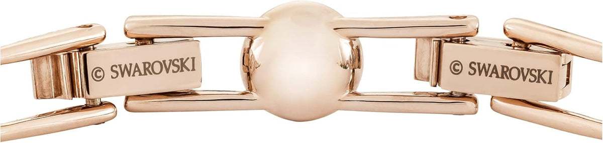 Bracelet Angelic Swarovski blanc, plaqué or rose (taille : 6 3/8")