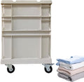 Generico Boîte De Rangement Avec Roues,Conteneurs Empilables De Grande Capacité | Paniers Organisateurs avec Couvercles et Roues,pour Maison Bureau Extérieur Camping Garage Grenier Emballage