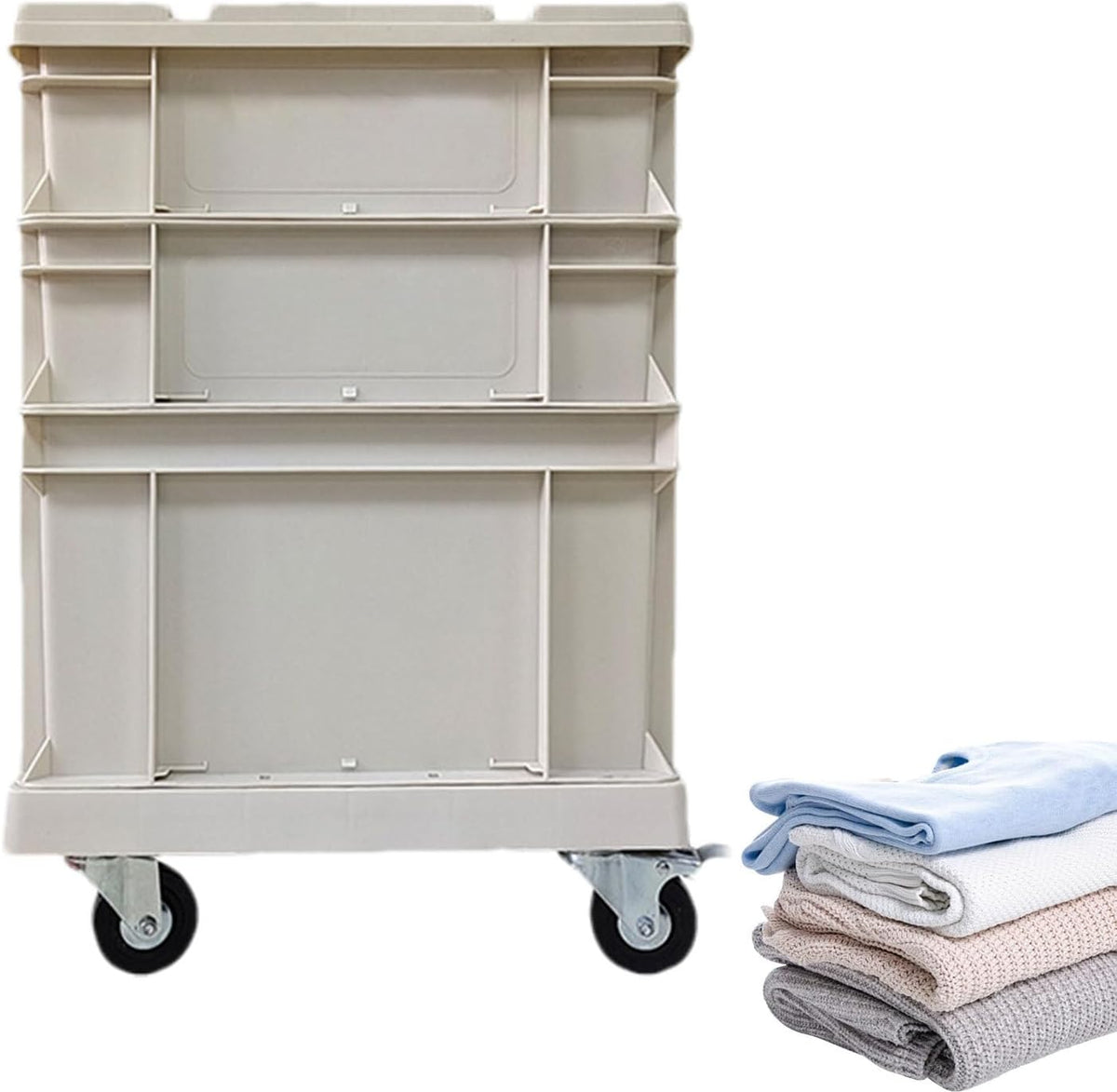 Generico Boîte De Rangement Avec Roues,Conteneurs Empilables De Grande Capacité | Paniers Organisateurs avec Couvercles et Roues,pour Maison Bureau Extérieur Camping Garage Grenier Emballage