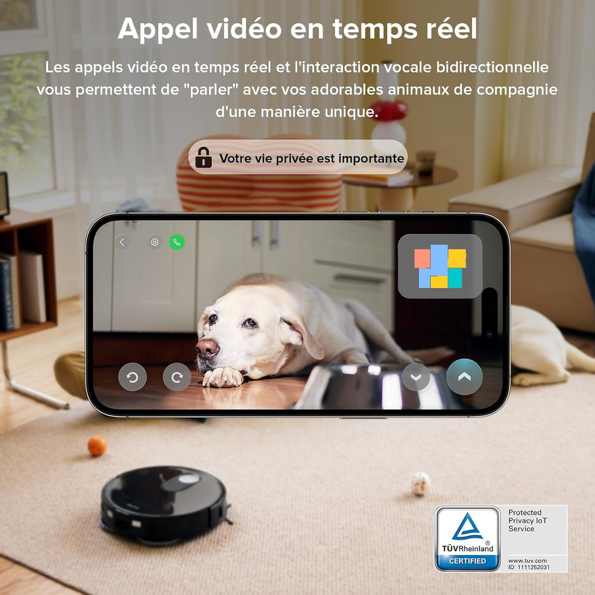 roborock Qrevo Slim Aspirateur Robot Laveur, 11000Pa, 8,2cm Ultra-Mince, Station 8 en 1, StarSight Navigation & Évitement d'obstacles, FlexiArm Serpillière & Brosse Latérale, Contrôle APP/Vocale