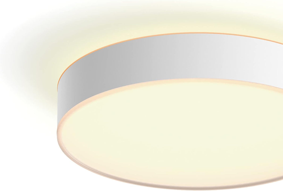 Hue White Ambiance Plafonnier Devere Large, Blanc, compatible Bluetooth, fonctionne avec Alexa, Google Assistant et Homekit