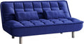 Vente-unique - Canapé Convertible clic-clac MISHAN en Tissu - Bleu - 3 Places