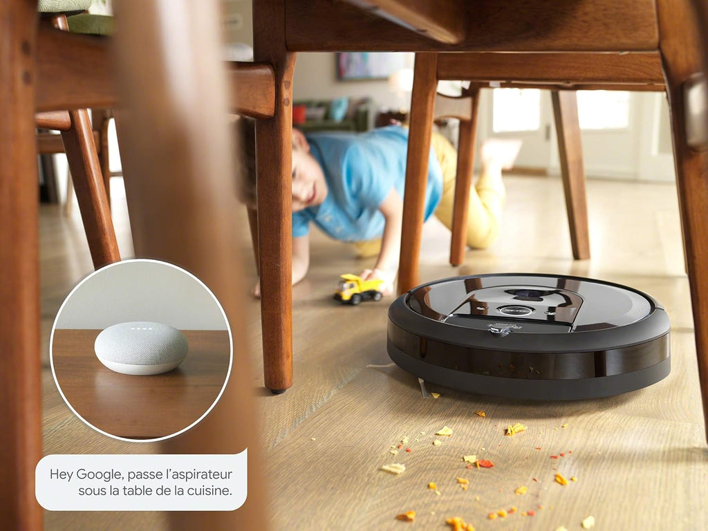 iRobot Roomba i7 (i7156) - Aspirateur Robot connecté - 2 extracteurs en Caoutchouc multisurfaces - Idéal pour Les Animaux - Cartographie, mémorise et s'adapte à Votre Domicile