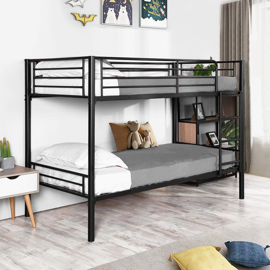 Meuble Cosy Lit superposé 2 Personnes Cadre de Lits 90x190cm en métal pour Enfant Chambre à Coucher Maison