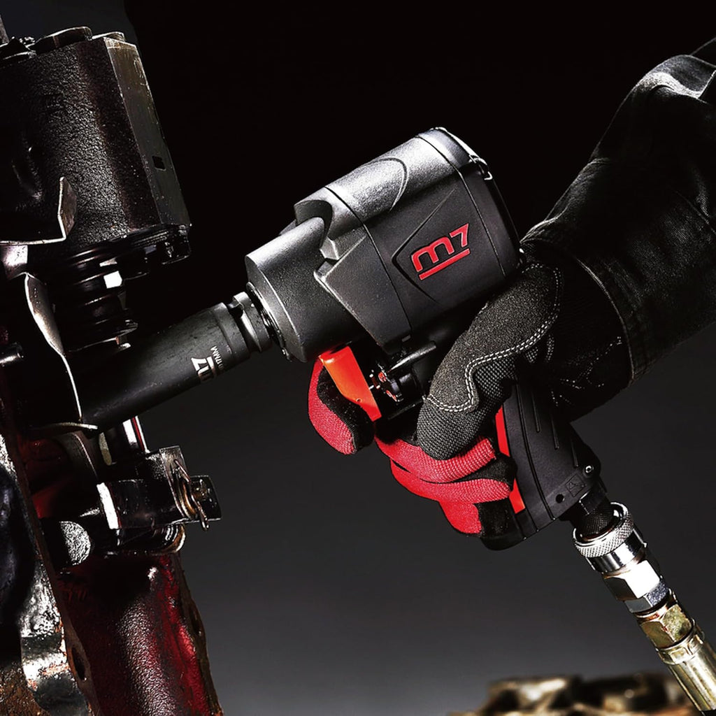 M7 Clé à chocs pneumatique compacte de 1,27 cm avec double marteau NC-4232Q Outil industriel, moto et automobile, visseuse à percussion avec poignée pistolet, clé dynamométrique pneumatique avec