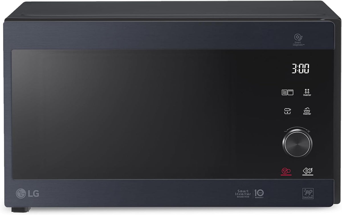 MH6565CPW Grill Smart Inverter Micro-ondes 1 000 W Grill 900 W Micro+Grill 1 450 W 25 litres de capacité Écran LED Plateau Crispy Plateau intérieur 292 mm Noir mat